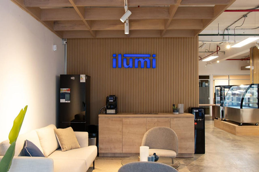 Interior del showroom Ilumi