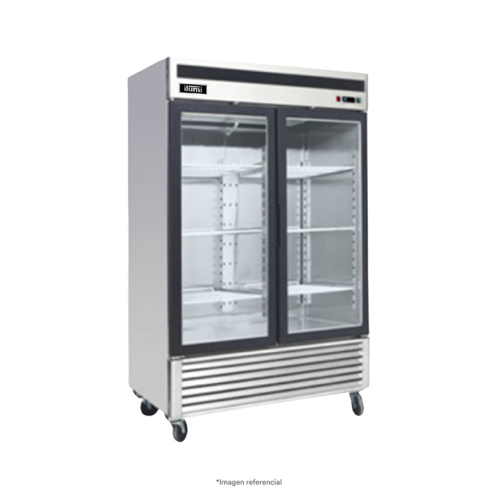 Congeladora Vertical 2 Puertas Vidrio 1400L Fan Cooling