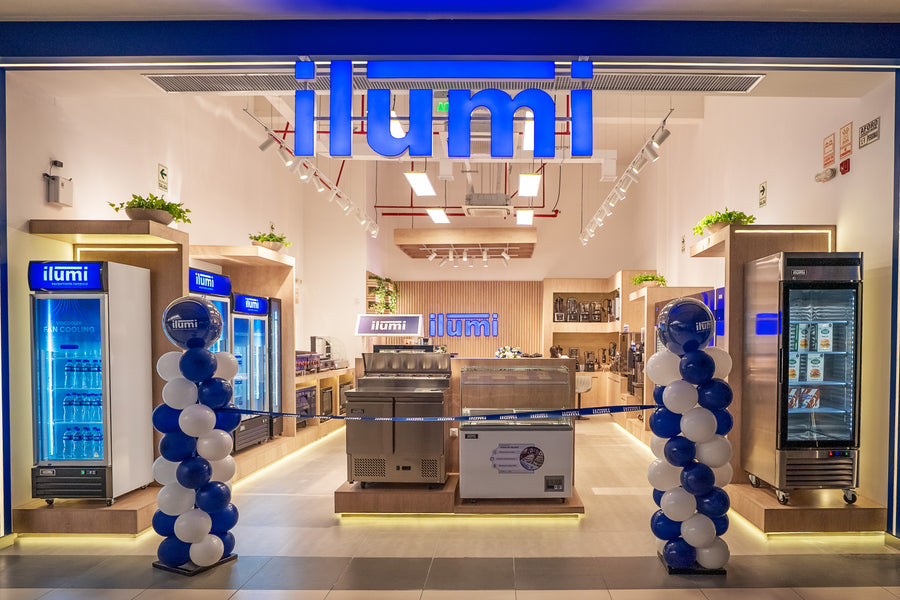 Fachada del showroom Ilumi en 
